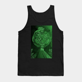 jade quetzalcoatl and the aztec calendar in teotihuacan ecopop mexican pattern Tank Top